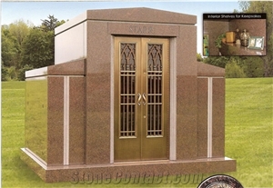 Dakota Mahogany 6- Person Crypt with Bronze Doors Mausoleum