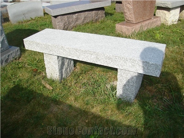 Woodbury Grey Granite Memorial Bench