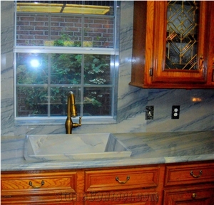 Kitchen Tops in Azul Imperial by Schlitzberger Stone Designs