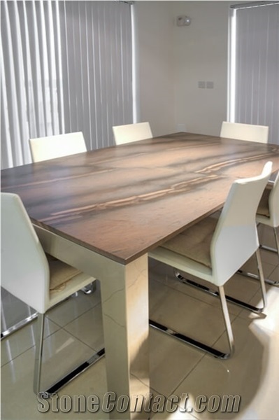 Elegant Brown Quartzite Table Top