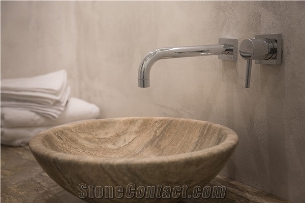 Travertine Silver Honed Hand Wash Basin