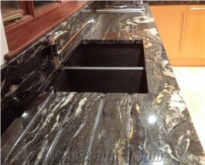 Black Storm Granite Kitchen Countertop