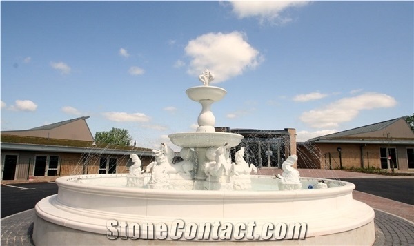 Decorative White Marble Garden Water Fountains