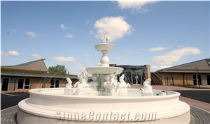Decorative White Marble Garden Water Fountains