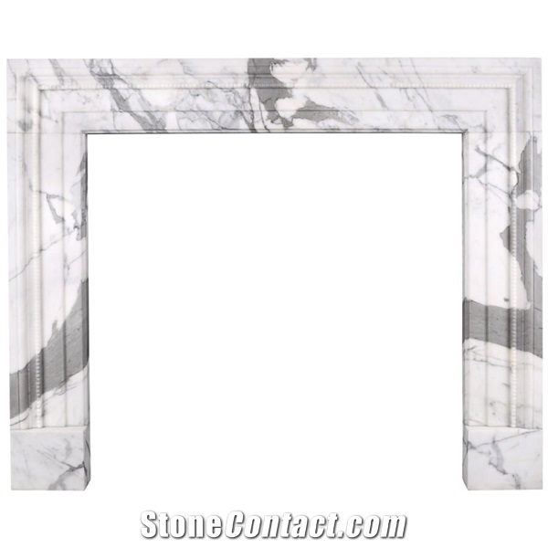 Factory Direct Supply Carved White Marble Stone Fireplace