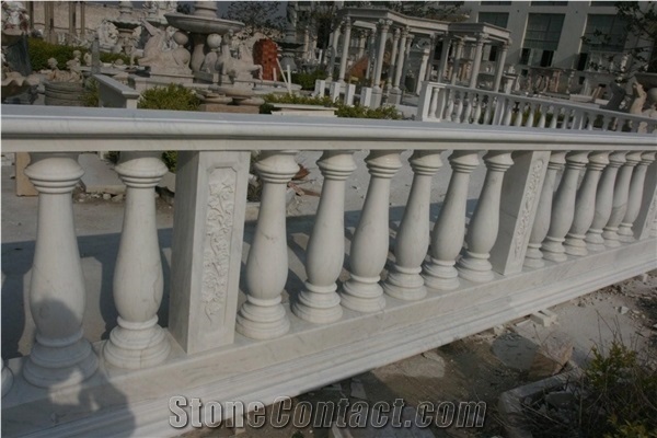 Factory Supply White Marble Railing Balustrade and Column