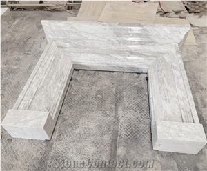 French Style Indoor Design Marble Fireplace Mantle