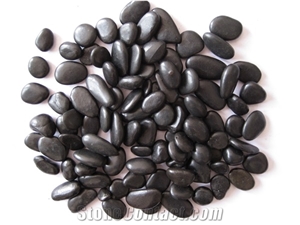 Natural Black Polished Stone Pebbles, Black River Pebbles