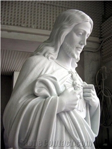 Naturalgarden Jesus Christ Statue Marble in White Marble