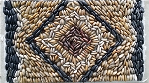 New Design River Pebble Mosaic Pattern For Garden And Path