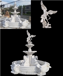 Outdoor Garden White Marble Sculptured Fountains