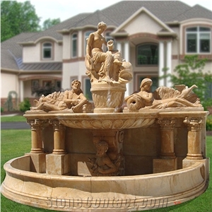 Outdoor Marble China Water Fountain with Greek Figures