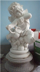 Sculpture White Marble Statue, Angel Statue Marble Sculpture