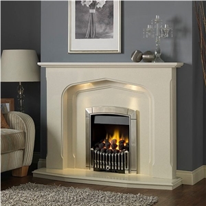 Uk Design White Limestone Fireplace and Surrounds Mantels