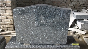 Western Style Blue Pearl Granite Headstone