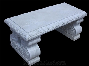 Wholesale Hand Carved Marble Garden Bench,Marble Bench