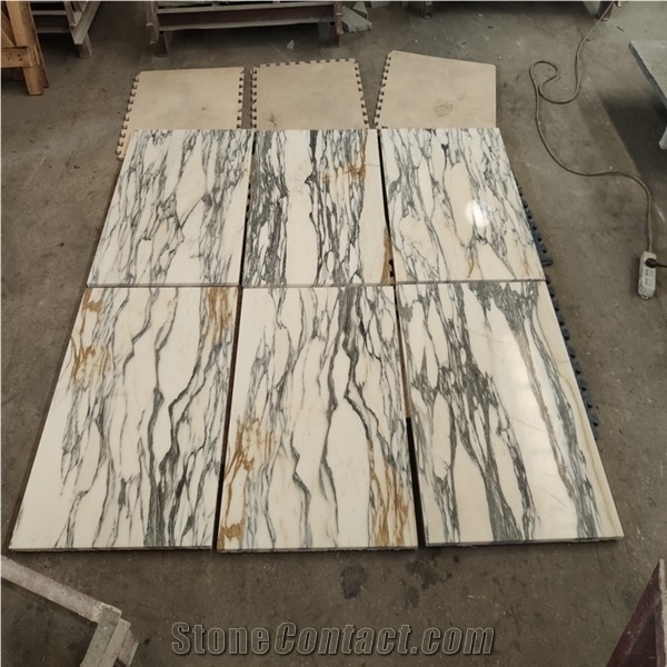 Arabescato Corchia Carrara White Marble Tile Slab