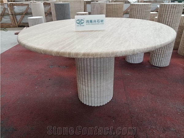 Beige Travertine Diningtable/Coffee Table/Center Table