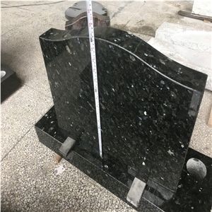 Black Granite Emerald Pearl Monument Tombstone Headstone