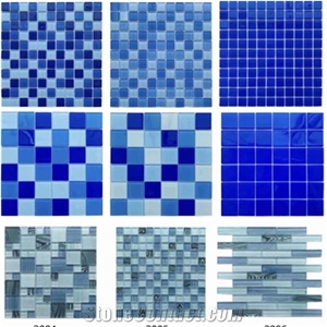Blue Swimming Pool Glass Mosaic Tile