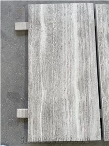 China White Wooden Marble Floor Wall Honed Tile Cladding