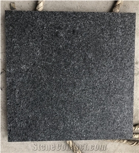 Flamed Angola Black Flamed Granite Tiles