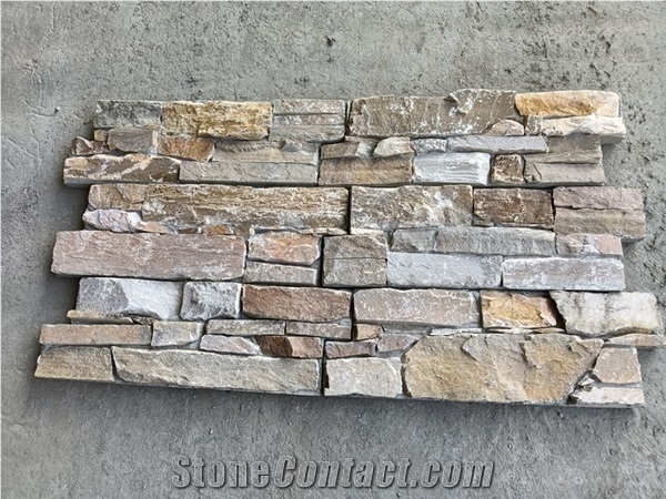 Multi-Color Stone Veneer Panels Ledge Stone
