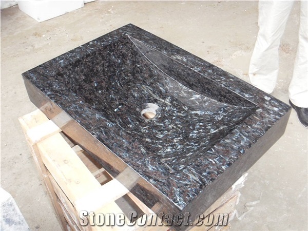 Blue Pearl Blue Diamond Granite Sink Basin Vanity Top
