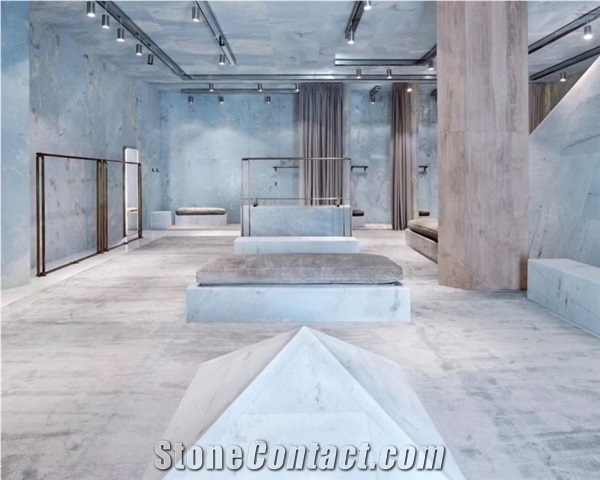 Blue Sky Marble Interior Design Luxury Natural Stone Tile