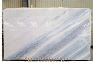 Calacatta Blue Marble Book Matched Slabs Polished Wall Panel