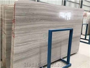 China Wholesale White Wooden Marble Slabs
