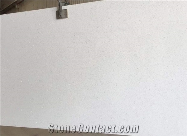 Cuarzo Blanco Estelar White Stellar Quartz Slabs and Tiles