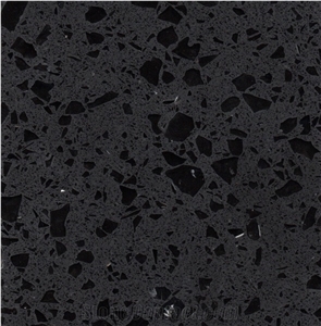 Cuarzo Negro Estelar Black Stellar Quartz Slabs and Tiles