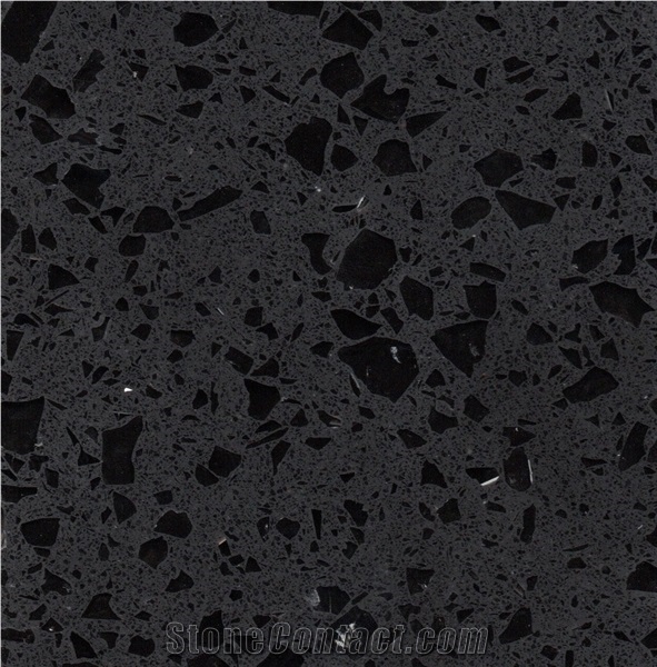 Cuarzo Negro Estelar Black Stellar Quartz Slabs and Tiles