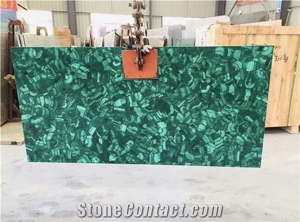 Green Malachite Gemstone Semi Precious Jade Tile Slab Panel