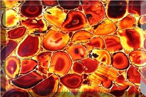 Luxury Decoration Gem Stone Red Agate Wall Panel and Tiles