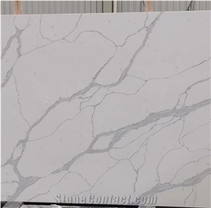 Pure Calacatta White Engineered Artificial Stone Quartz Slab