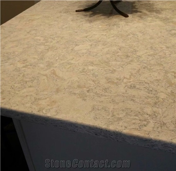 Seasoned Mocha Grey Quartz Stone Kitchen Countertops