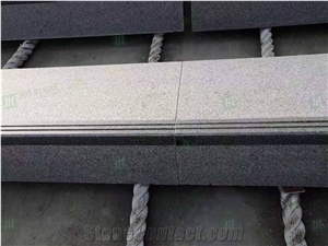 Zhangqiu G654 Grey Granite Step Stair Riser Customized Size
