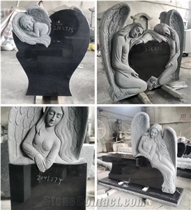 Chinese Black Angel Monuments Headstone and Tombstone