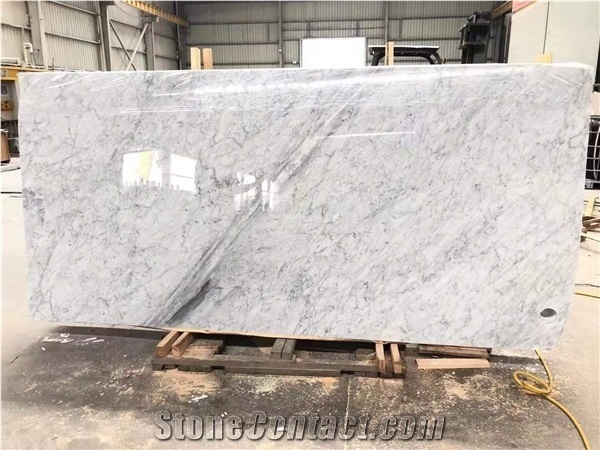 Italy Bianco Carrara White Marble Slabs for Vanity Top