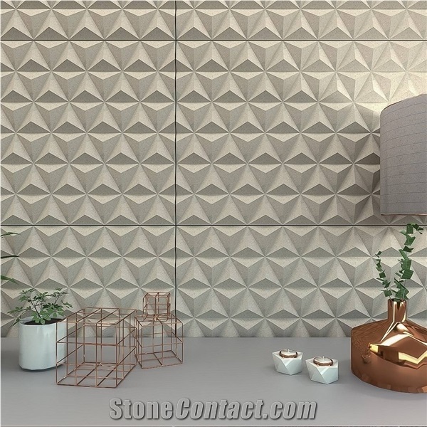 Triani Limestone 3d Cnc Wall Panel