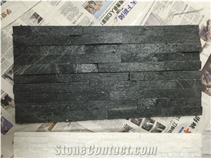 Black Quartz Cultured Stone Thin Veneer New Style Cladding