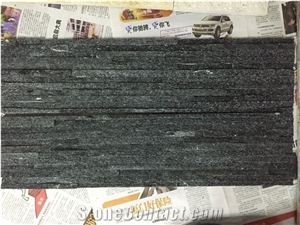 Black Quartz Cultured Stone Thin Veneer New Style Cladding