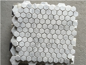 Eastern White Marble Mosaic Tile for Bathroom Design