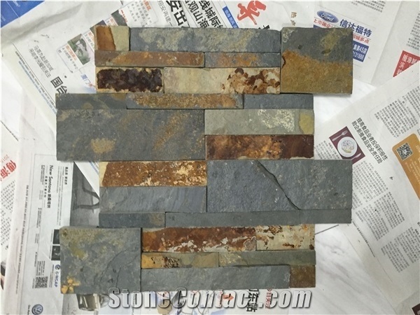 Rusty Slate Cultured Stone Veneer Split Face Wall Cladding