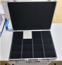 Stone Table Display Suitcase And Boxes