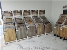 Wood Step Dispay Floor Stand for Tiles