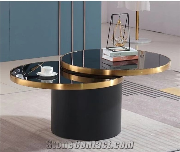 Luxury Furniture Modern Beige Travertine Center Table