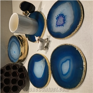 Natural Agate Coaster Slices Kitchen Accessories Natural Agate Coaster Slices Kitchen Accessories